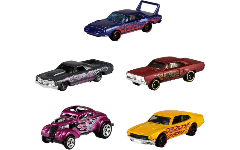 Pacote 5 Carros Hot Wheels