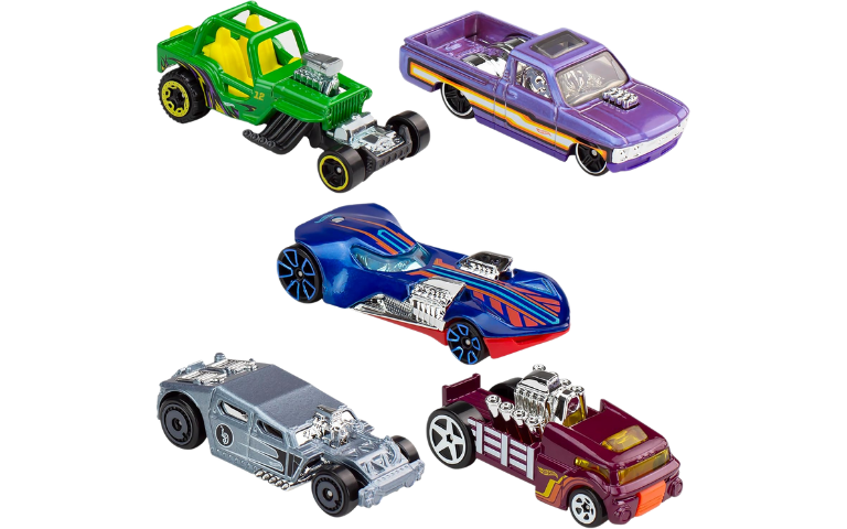 Pacote de 5 Carros Hot Wheels