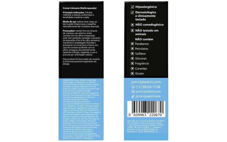 Creme Facial Calmante