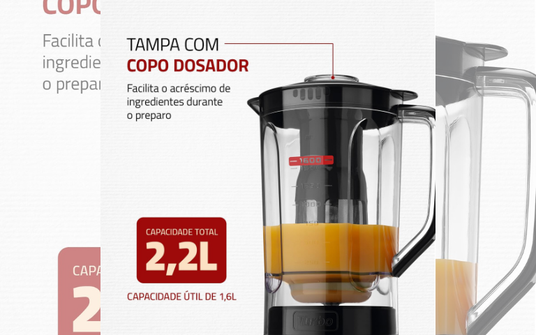 Liquidificador Mondial Turbo Power 550W